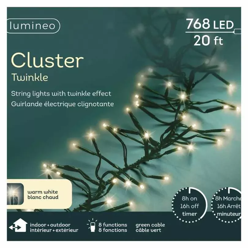 cluster-led-768-ct-string-lights-warm-white Cluster LED 768 ct. String Lights Warm White