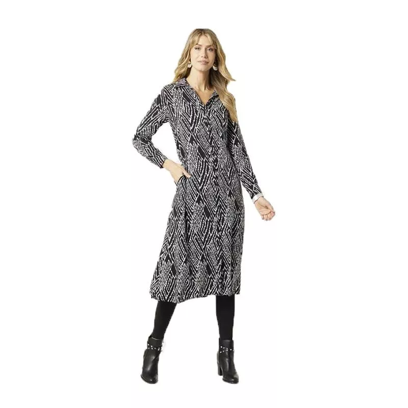 Coco and Carmen, Mylah Button Down Maxi Dress, Black/White