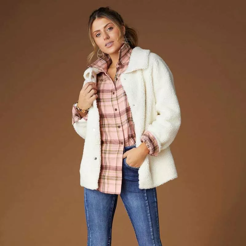 coco-carmen-relax-sherpa-shacket-cream Coco+Carmen, Relax Sherpa Shacket, Cream