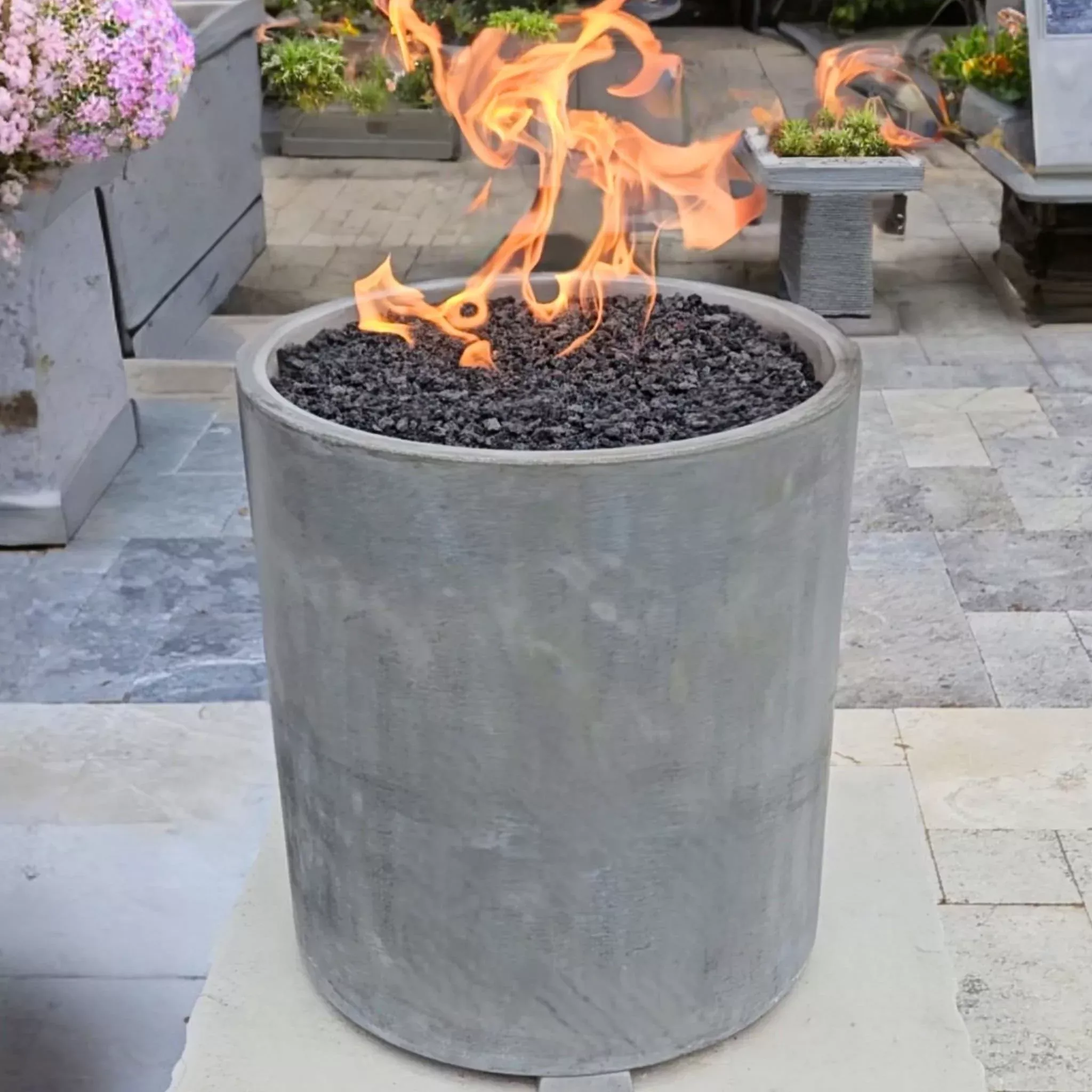 concrete-column-gas-fire-pit-complete-kit Concrete Column Gas Fire Pit - Complete Kit