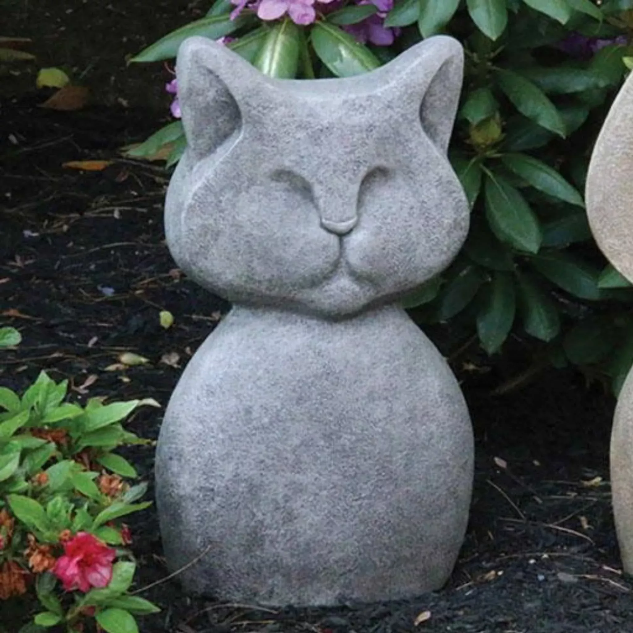 contemporary-cat-concrete-garden-statue-massarellis-7601 Contemporary Cat Concrete Garden Statue - Massarellis #7601