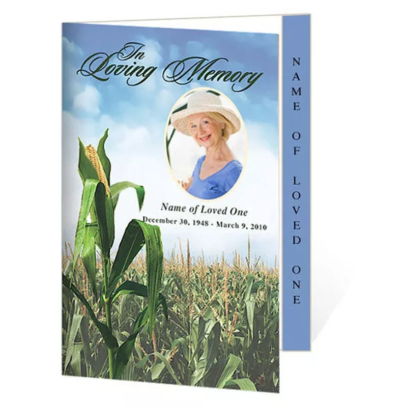 cornfield-4-sided-graduated-funeral-program-template Cornfield 4-Sided Graduated Funeral Program Template
