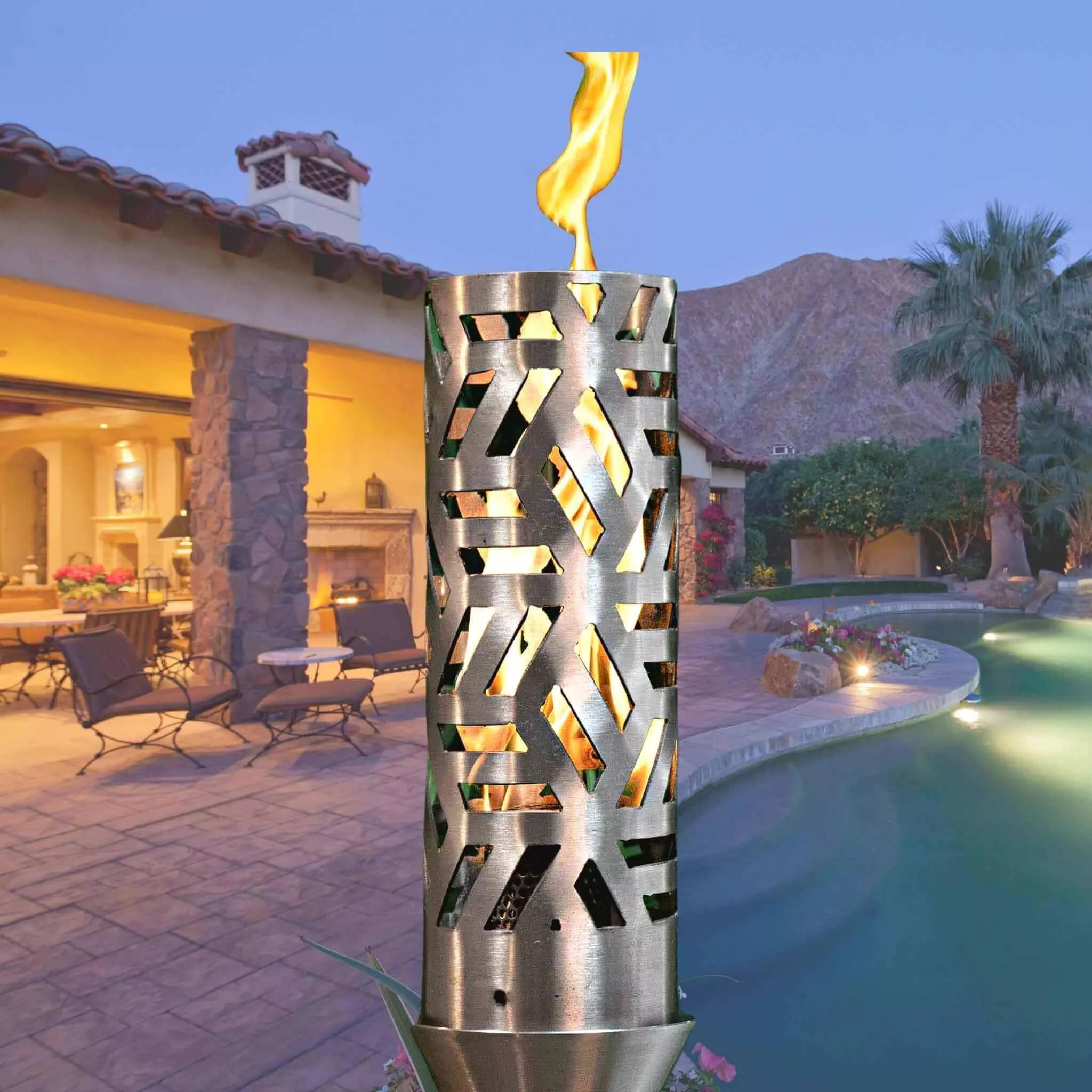 Cubist Fire Torch - Stainless Steel - The Outdoor Plus