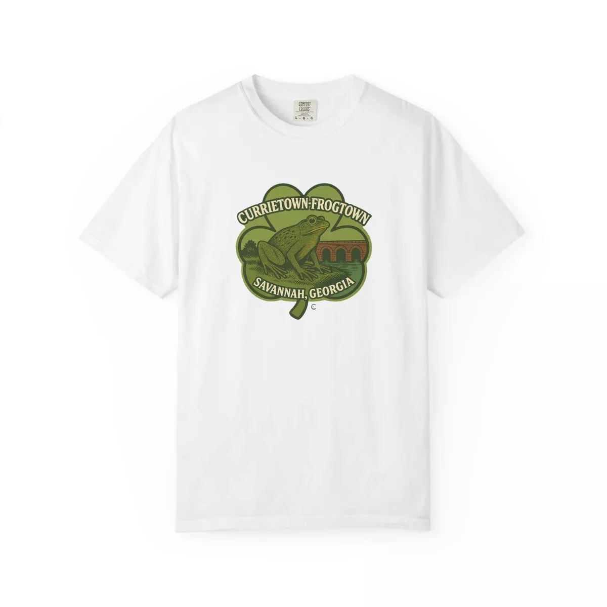Currietown-Frogtown Logo T-shirt, Unisex Garment-Dyed Tee, Unique Souvenir - Wards of Savannah series
