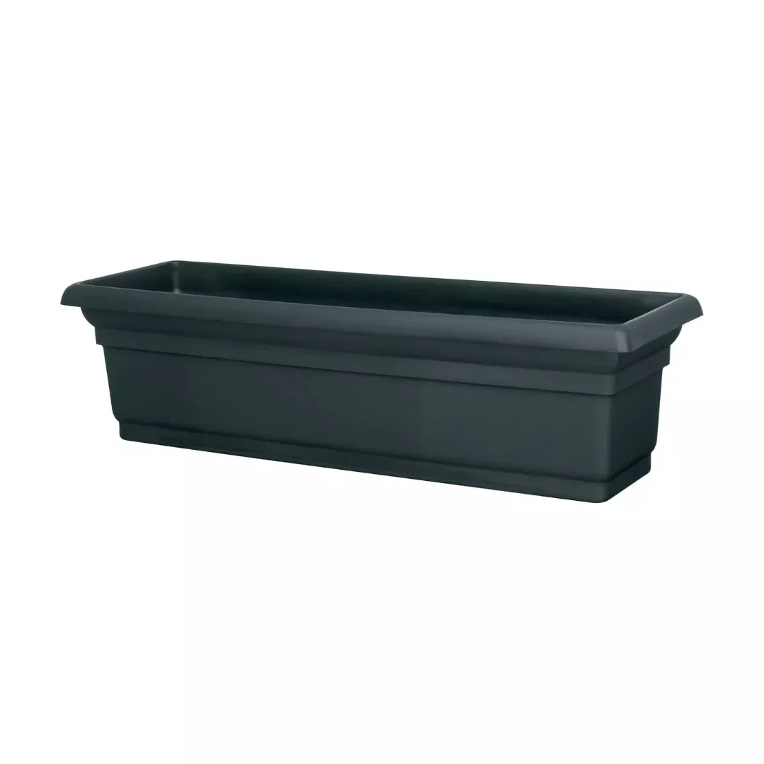 dcn-plastics-distinction-window-box-planter-black-30 DCN Plastics Distinction Window Box Planter Black 30"