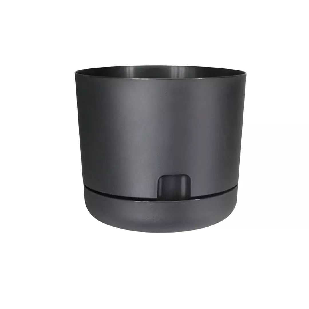 DCN Plastics Oasis Self-Watering Planters Black 10"