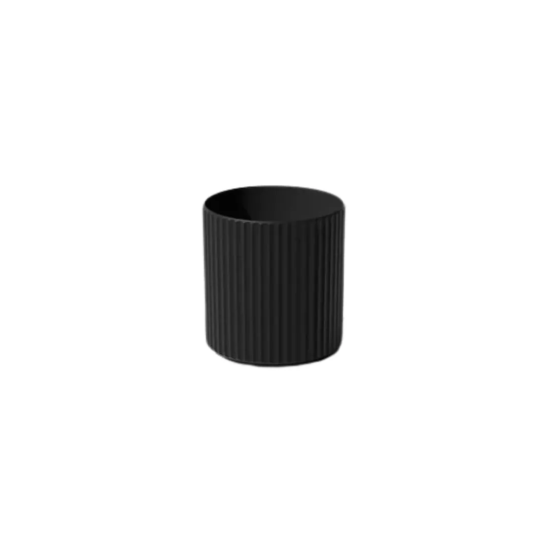 demi planter 12" Black