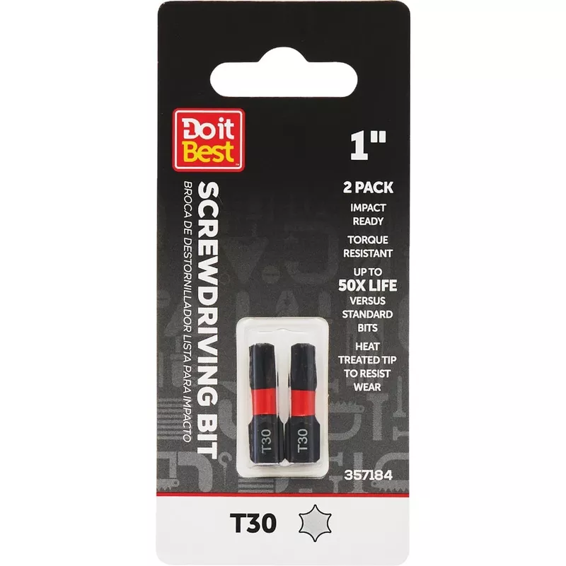 do-it-best-t30-torx-1-in-screwdriver-bit-2-pack Do it Best T30 Torx 1 In. Screwdriver Bit (2-Pack)