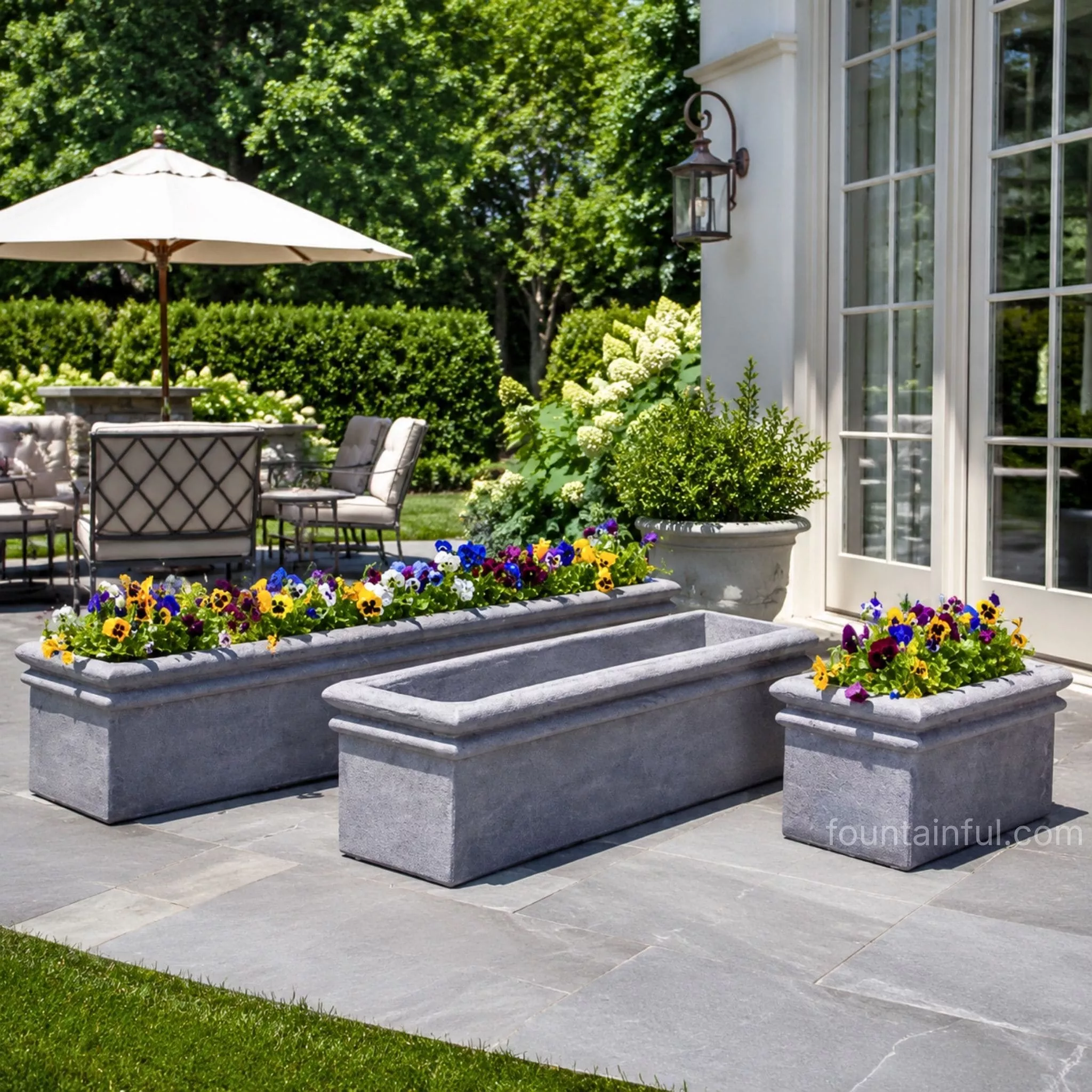 double-rim-concrete-window-box-planters-massarellis Double Rim Concrete Window Box Planters - Massarellis