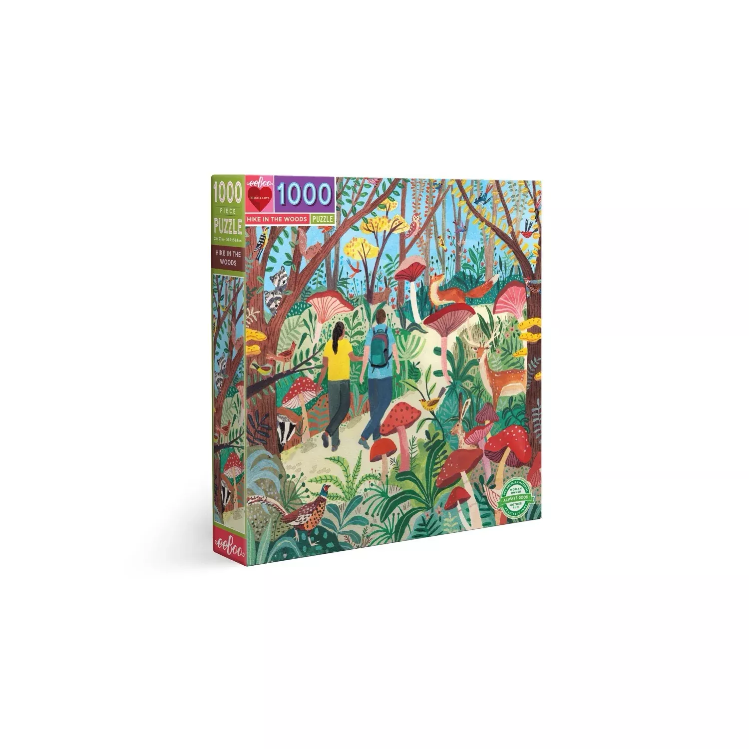 eeboo-1000-piece-hike-in-woods-square-puzzle eeBoo 1000 Piece Hike in the Woods Square Puzzle