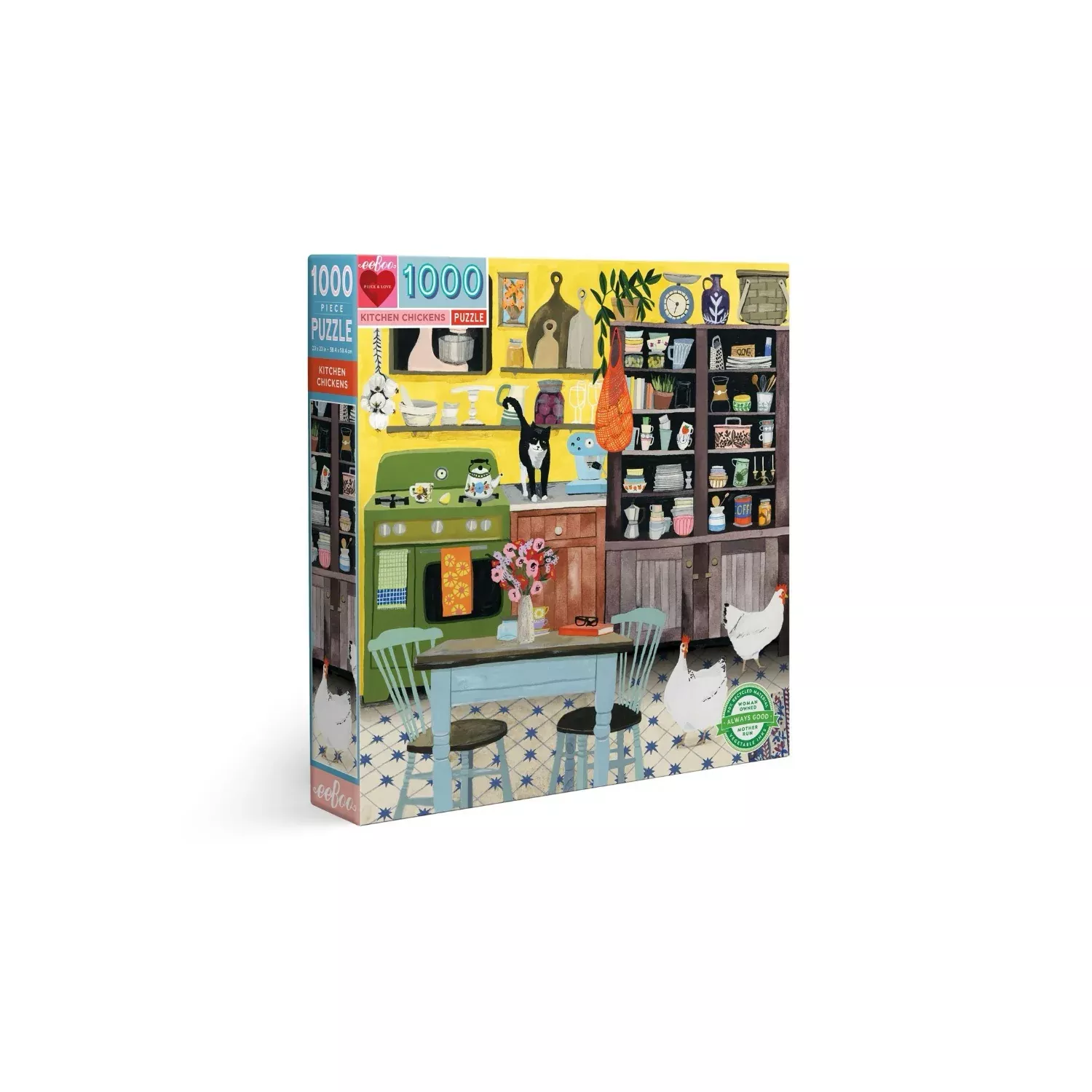eeBoo 1000 Piece Kitchen Chicken Square Puzzle