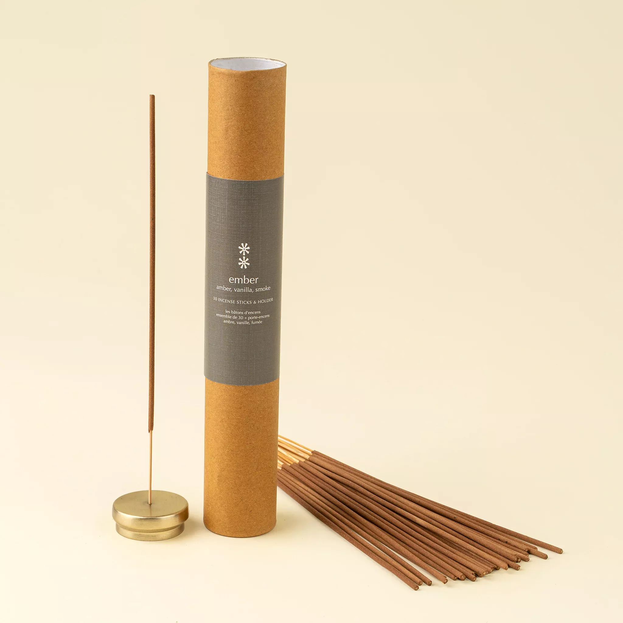 Ember Incense Set/30 Sticks + Holder