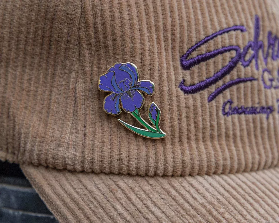 enamel-iris-pin Enamel Iris Pin