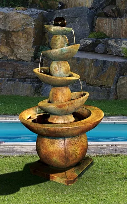 Equilibria Cast Stone Outdoor Fountain