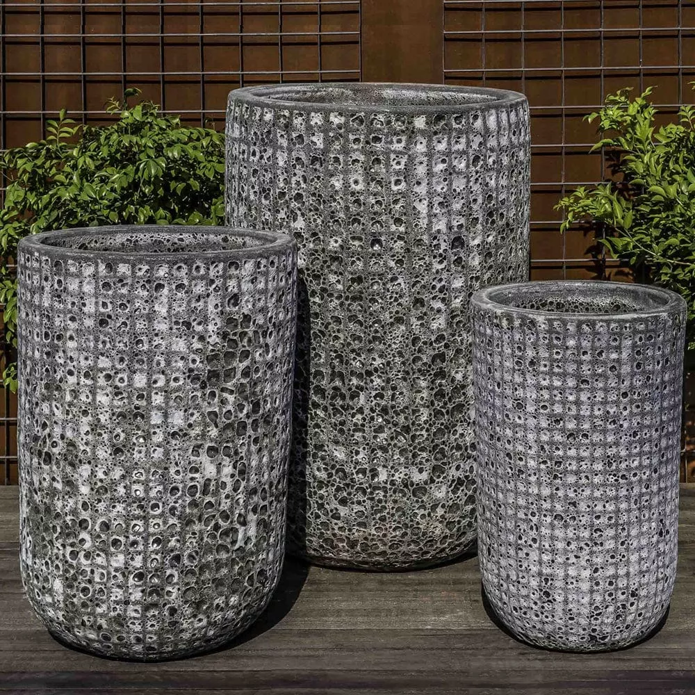 Escada Tall Planter Nested Set of 3 | Angkor Glazed Collection