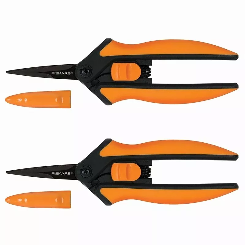 Fiskars Non-stick Micro-Tip Pruning Snips (2-pack)