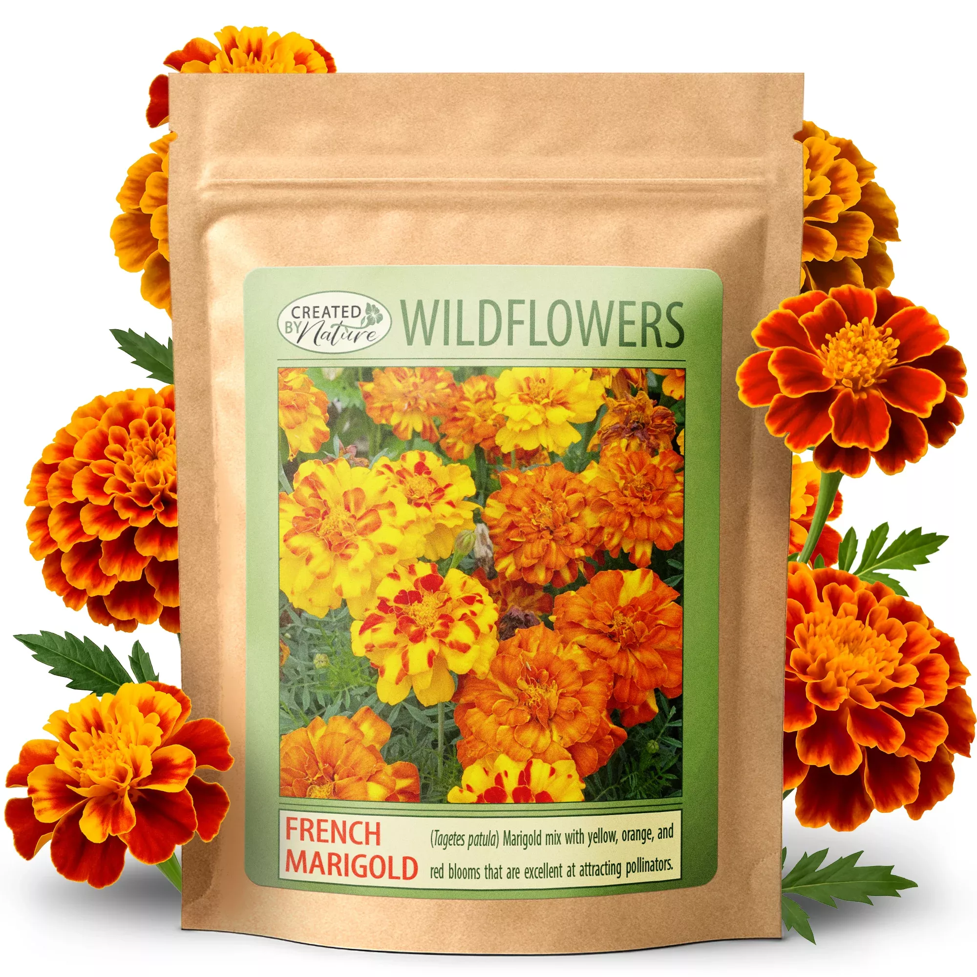 French Marigold (Sparky Mix) Wildflower Seeds