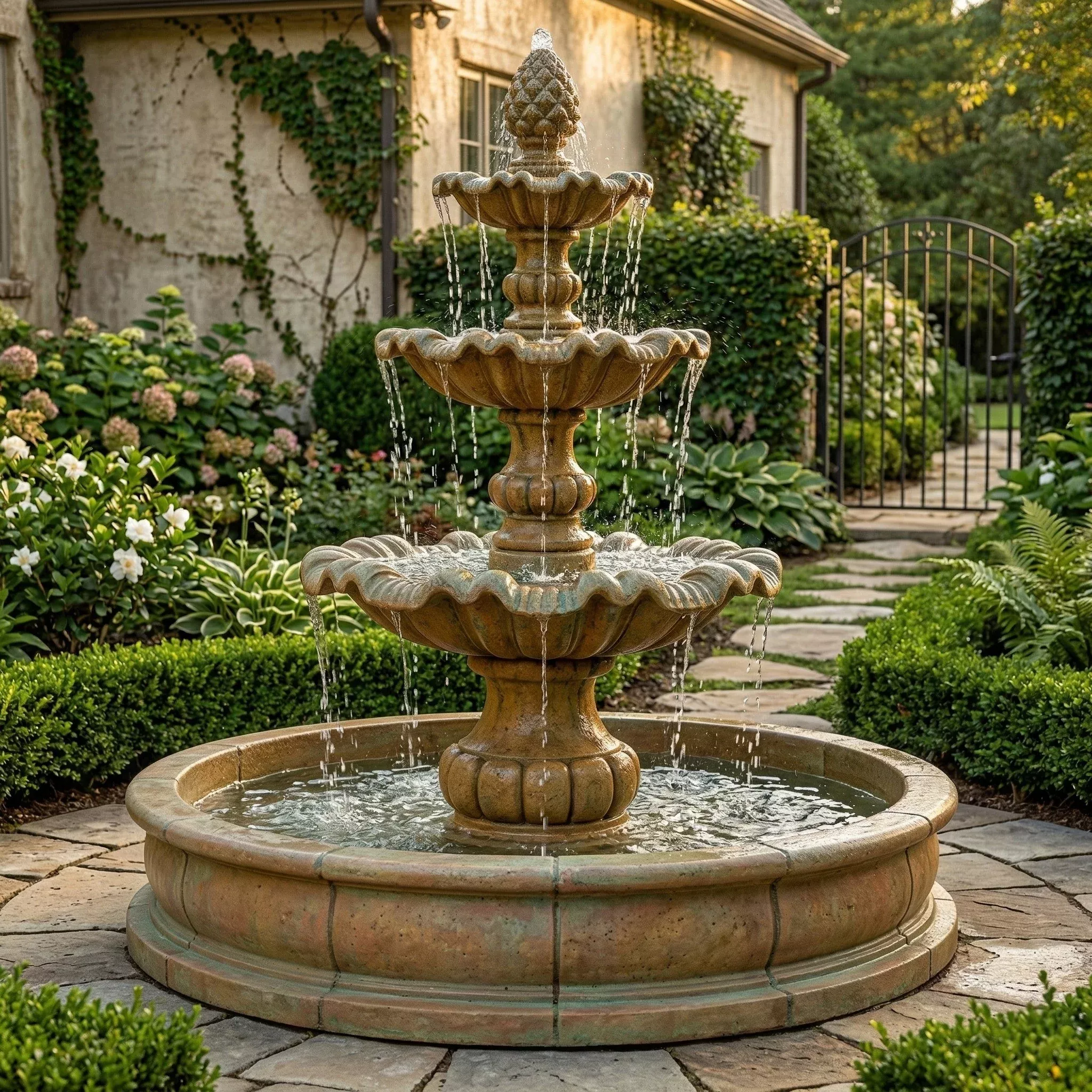 garda-three-tier-pond-fountain Garda Three Tier Pond Fountain
