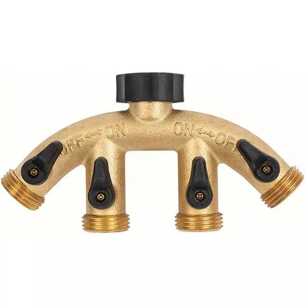 gilmour-brass-4-way-valve-manifold Gilmour Brass 4-Way Valve Manifold