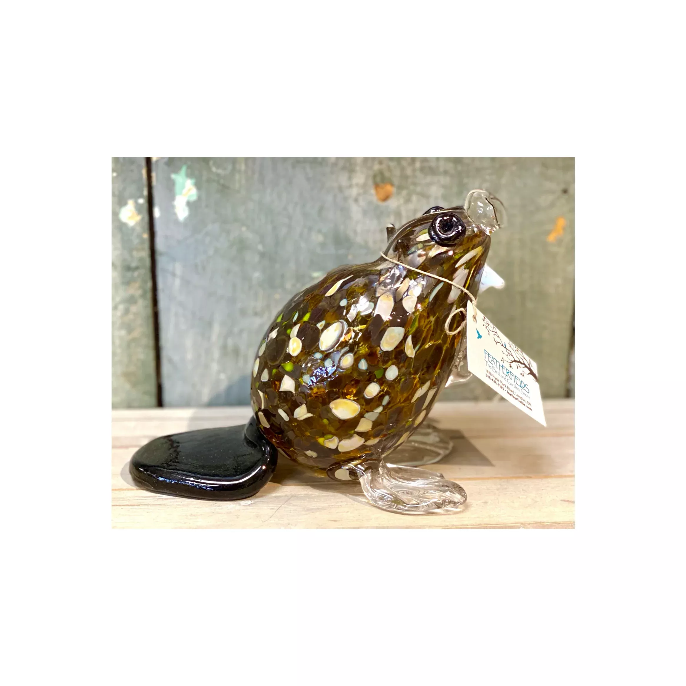 Glass Beaver Sculpture