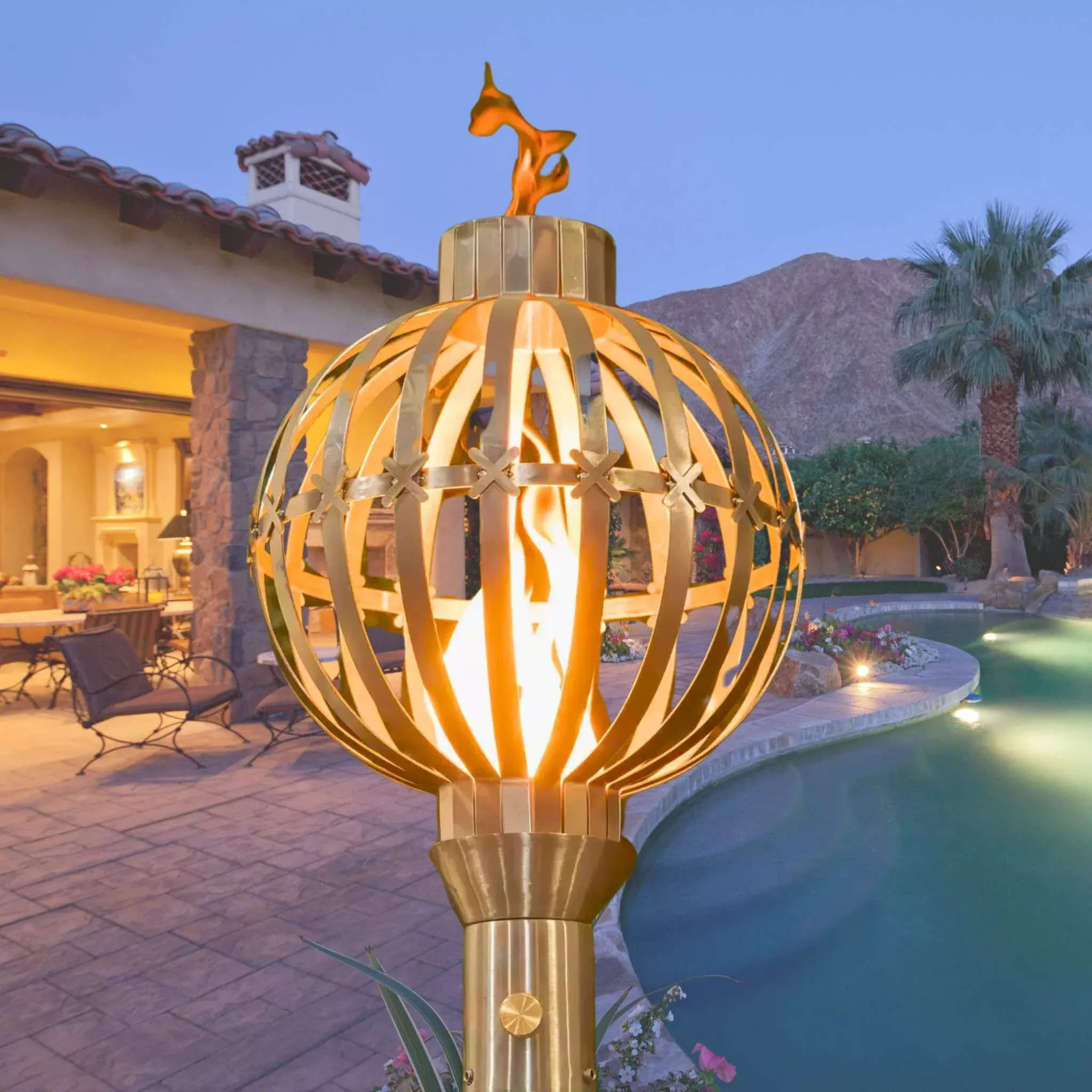 Globe Fire Torch - Stainless Steel - The Outdoor Plus