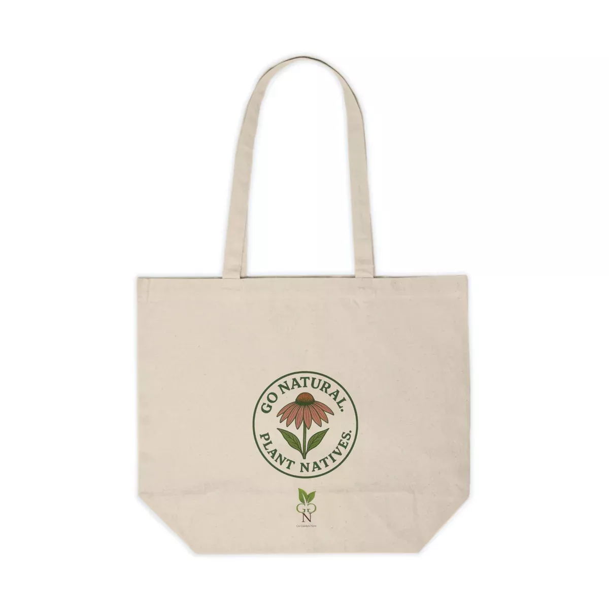 go-natural-plant-natives-eco-friendly-canvas-garden-tote-sustainable-bag-garden- "Go Natural. Plant Natives." Eco-Friendly Canvas Garden Tote | Sustainable Bag for Garden, Groceries, Farmers Market