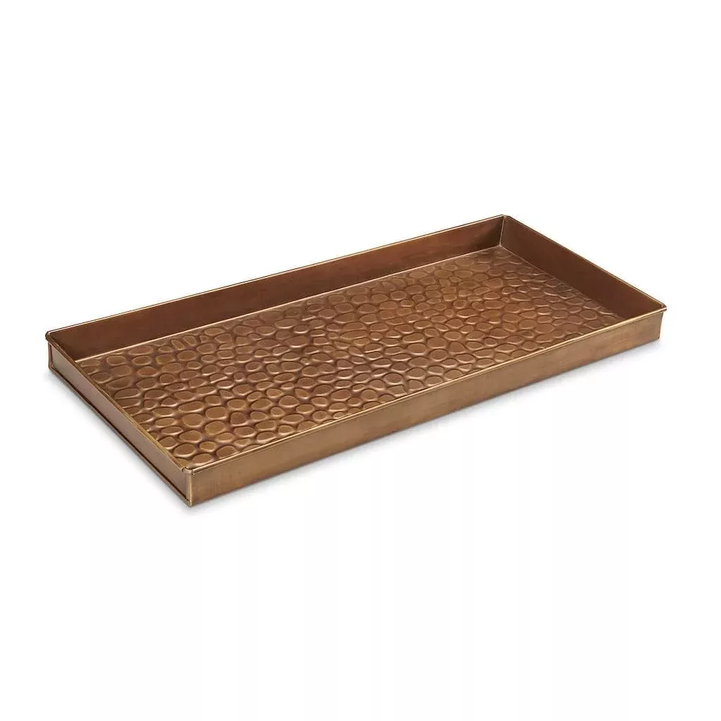 Good Directions Pebbles Boot Tray in Brass Finish