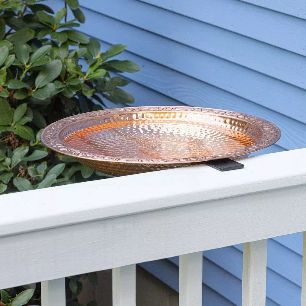 Good Directions Pure Copper 18 inch Deck Mount Birdbath
