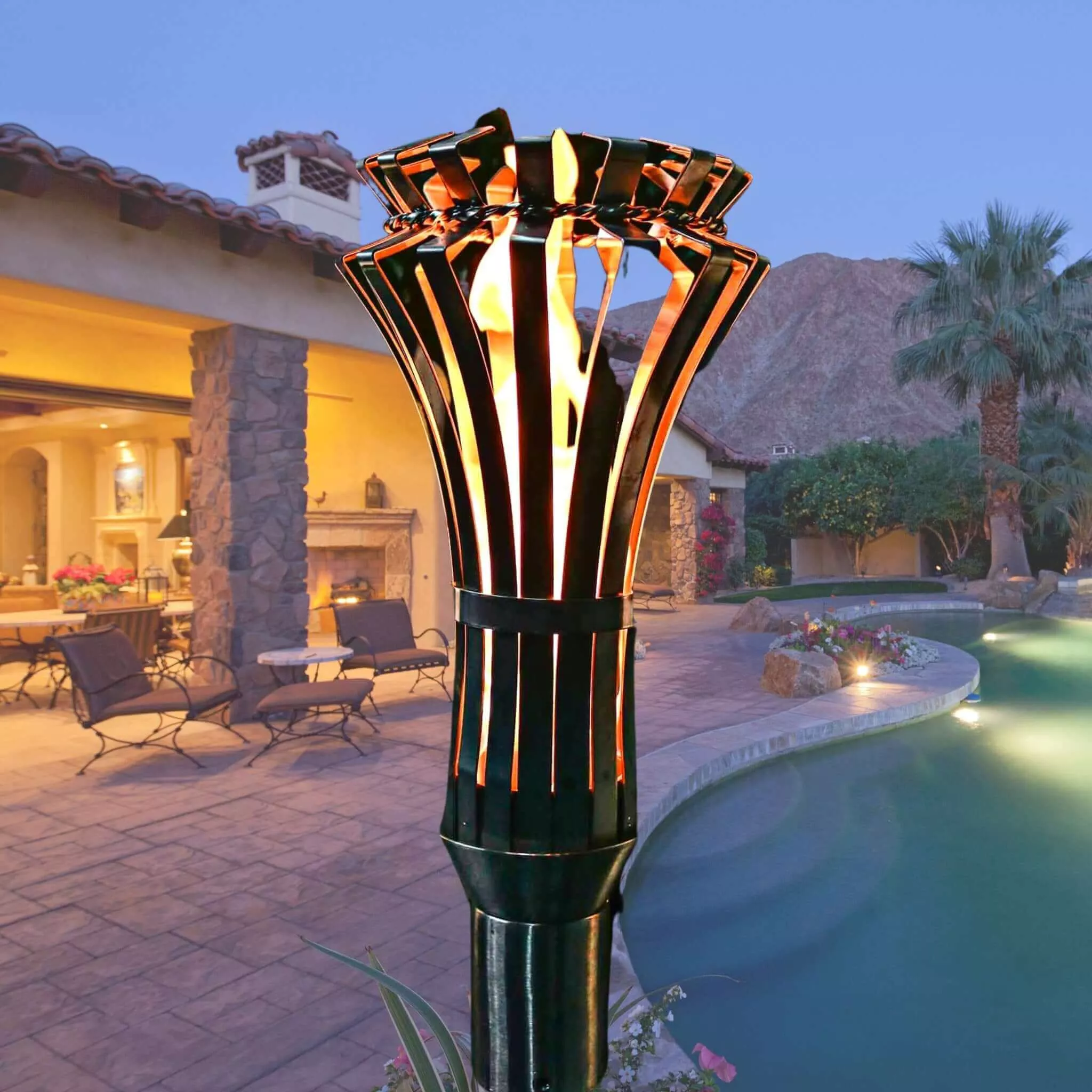 Gothic Fire Torch - Stainless Steel - The Outdoor Plus