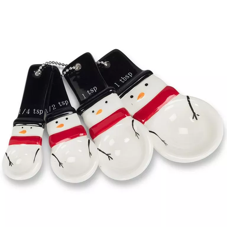 happy-snowman-measuring-spoons-set-4 Happy Snowman Measuring Spoons. Set of 4