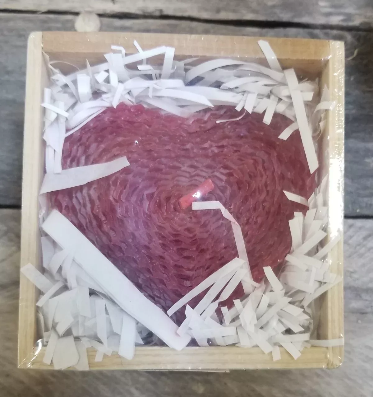 Heart Shaped Beeswax Candle