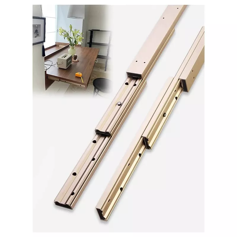 heavy-duty-telescopic-pull-out-drawer-slides-desks-kitchen-islands-countertops-w Heavy Duty Telescopic Pull Out Drawer Slides For Desks, Kitchen Islands And Countertops With Rust Resistant Aluminum Alloy And Electroplated Finish For Silky Smooth Glide, Easy Access And Total Organization