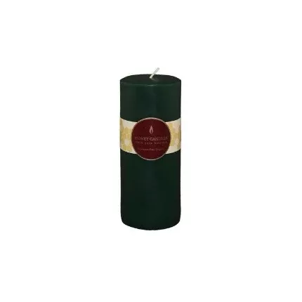 honey-candle-7-forest-green-round-pillar-candle Honey Candle 7" Forest Green Round Pillar Candle