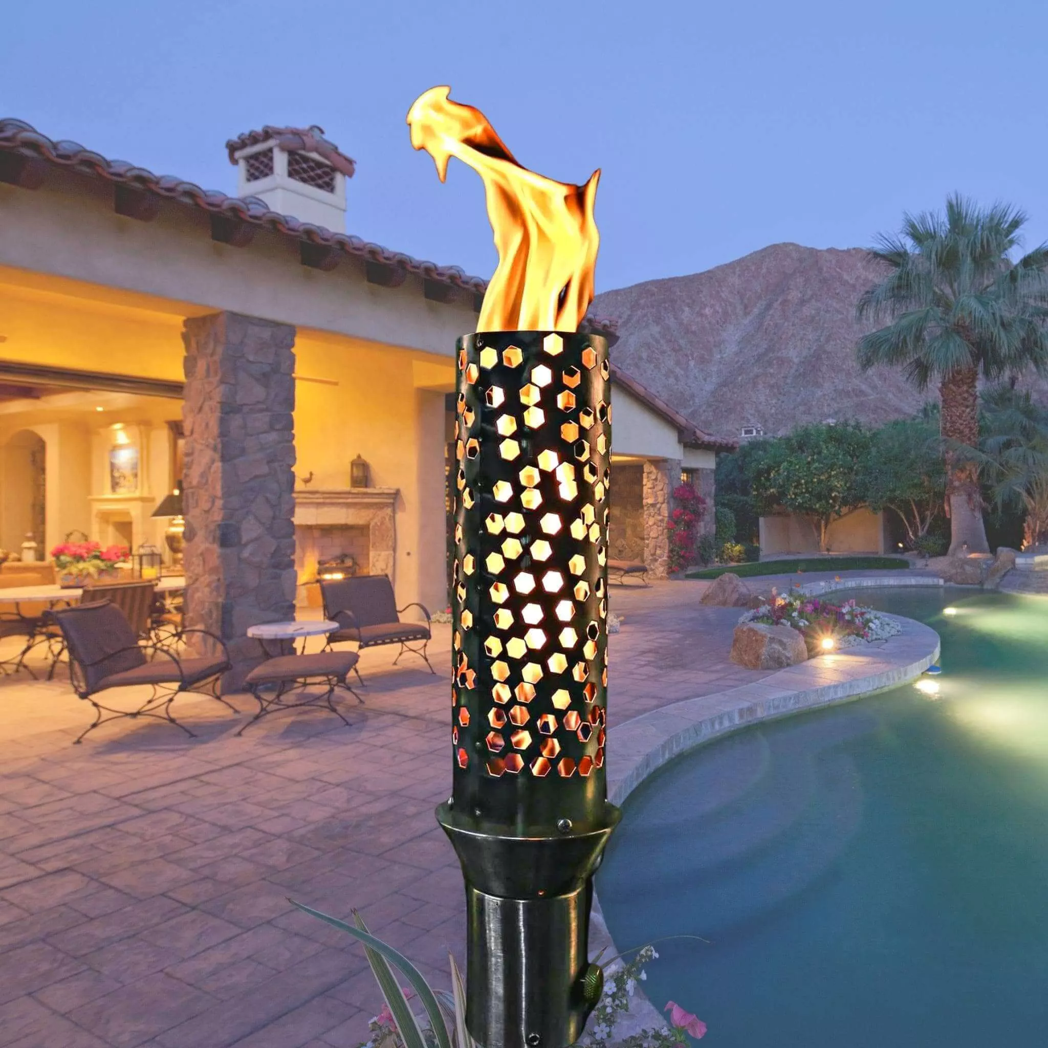 honeycomb-fire-torch-stainless-steel-outdoor-plus Honeycomb Fire Torch - Stainless Steel - The Outdoor Plus