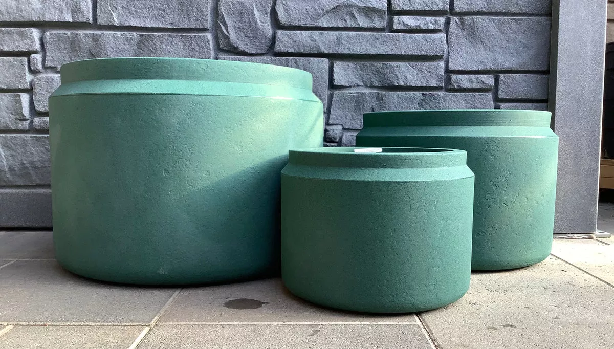 japi-latte-round-planter-moss-green Japi - Latte Round Planter- Moss Green