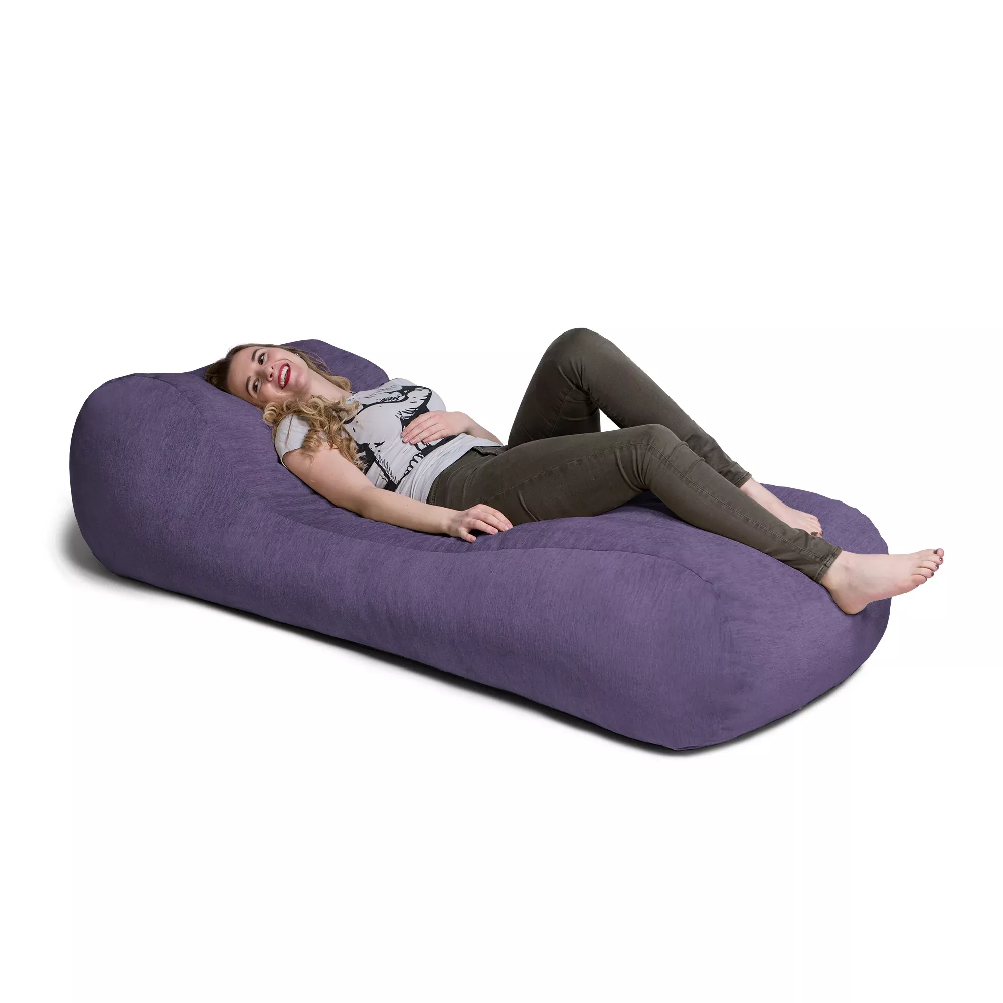 Jaxx Arlo Chaise Lounge Bean Bag Chair with Premium Chenille Cover