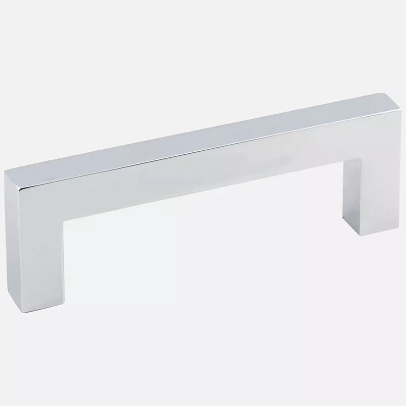 Kasaware 3-3/8″ Overall Length Square Bar Pull, 2-pack Polished Chrome Finish