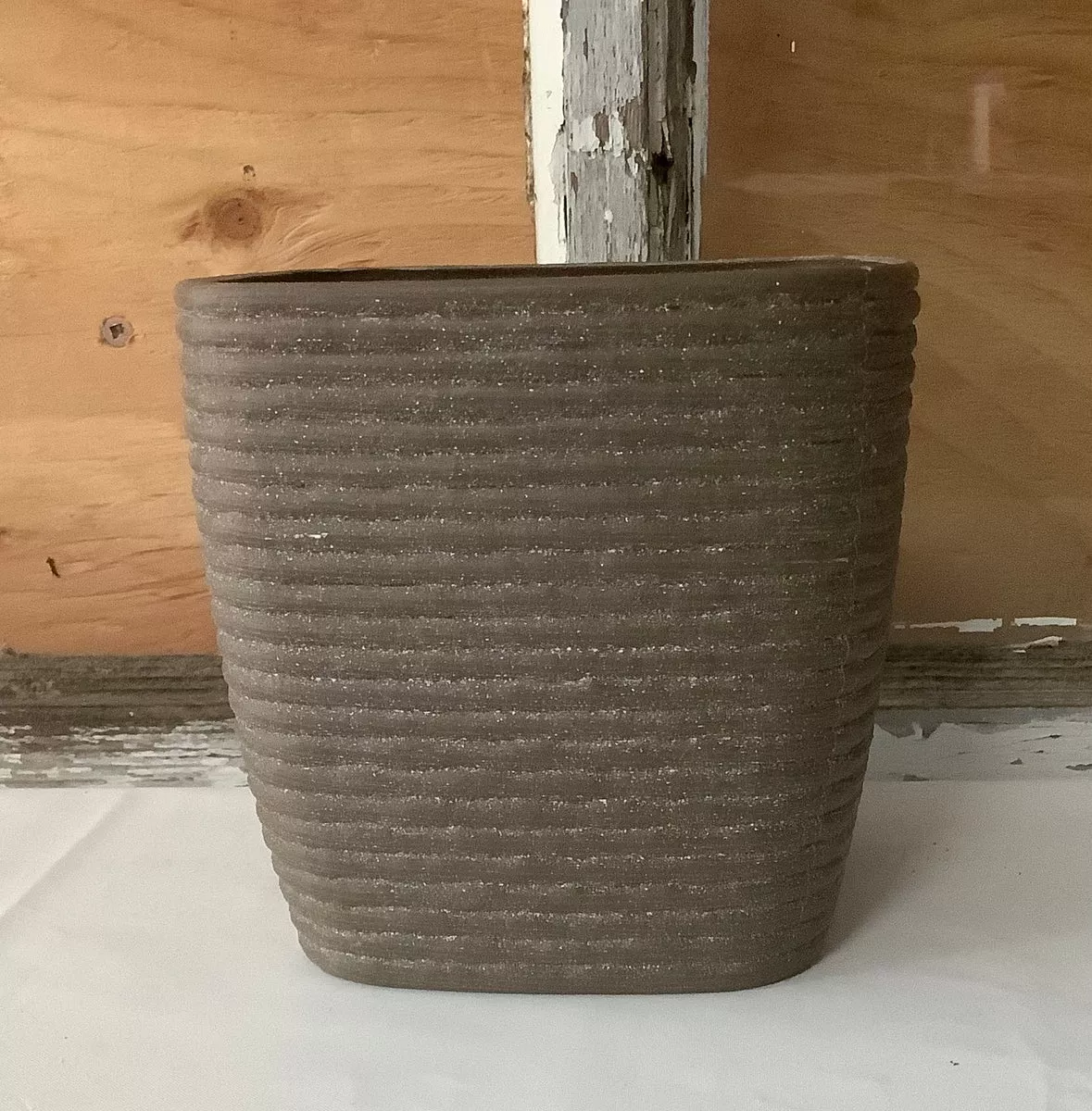 Kazan Square Pot 4.75" - TAUPE