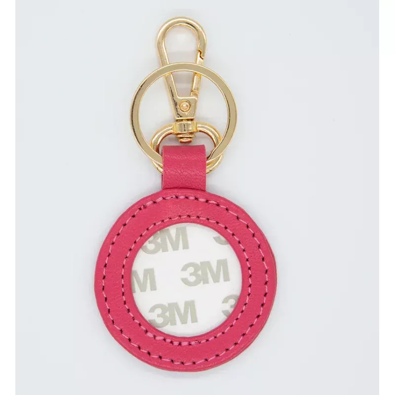 key-fob-hot-pink-round Key Fob – Hot Pink Round