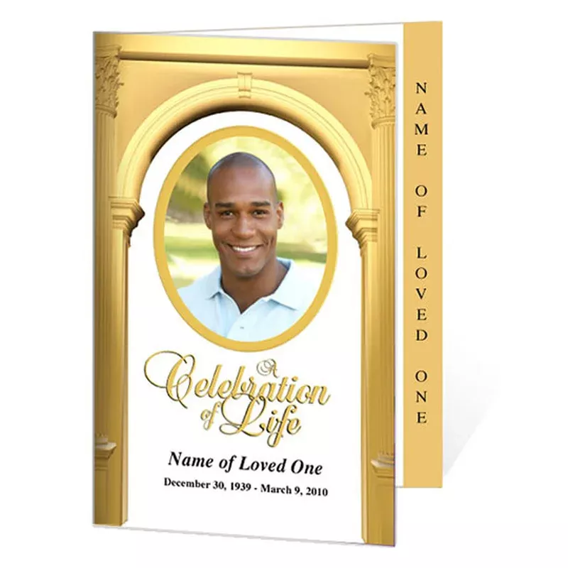 Kingdom 4-Sided Graduated Funeral Program Template