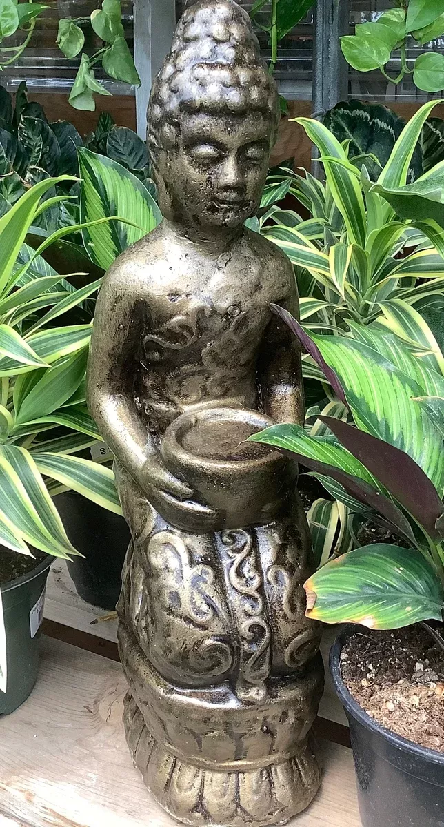 Kneeling Buddha with Bowl Statue