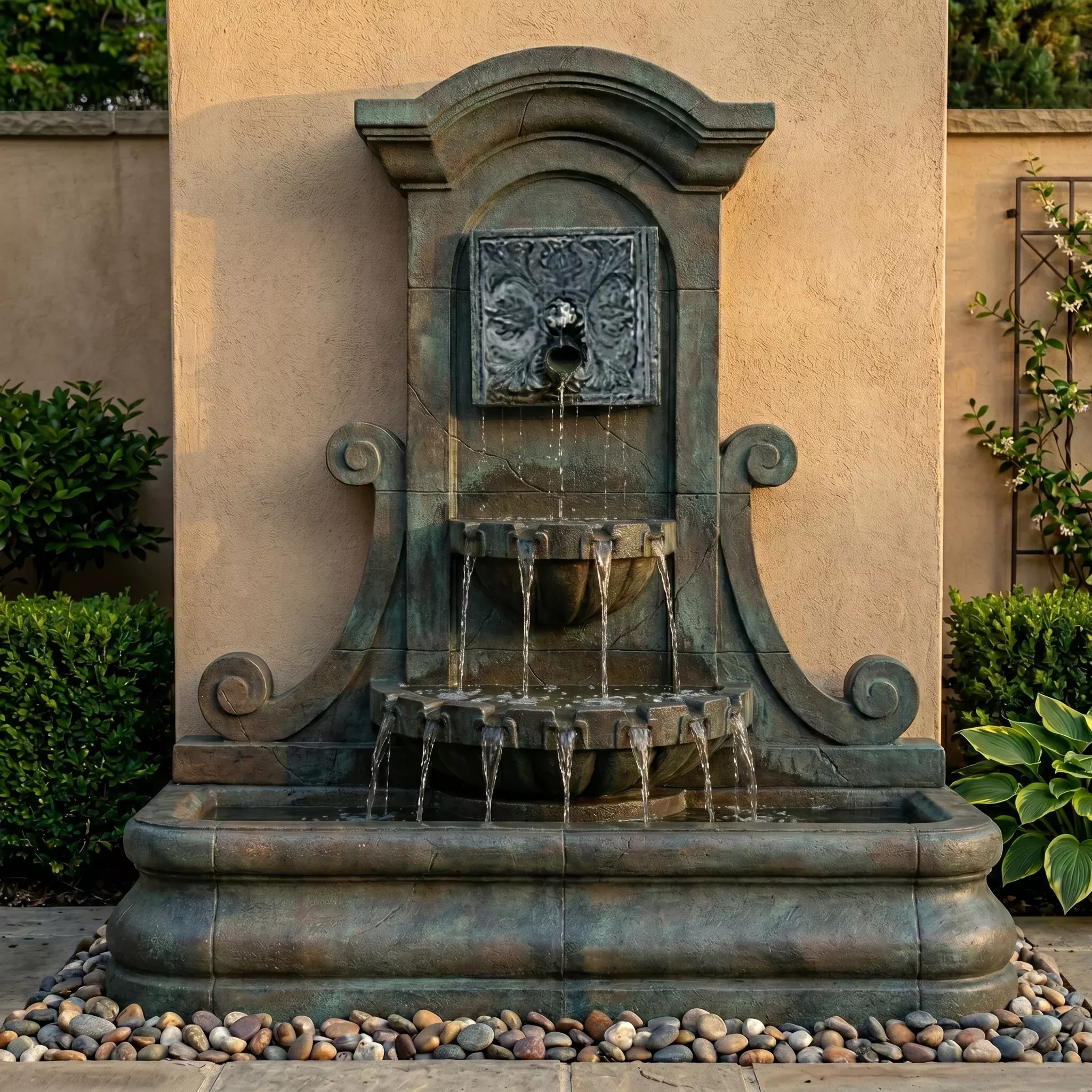 lamura-fleur-de-lys-flat-wall-fountain LaMura Fleur De Lys Flat Wall Fountain