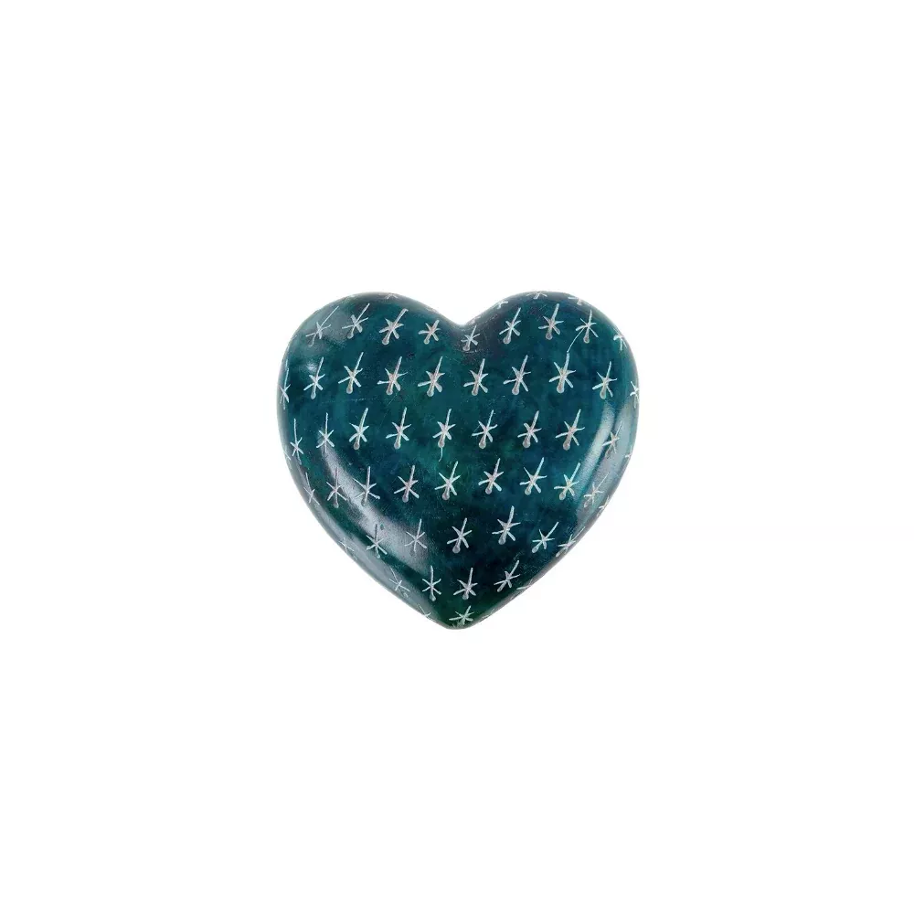 Large Blue Lagoon Soapstone Heart