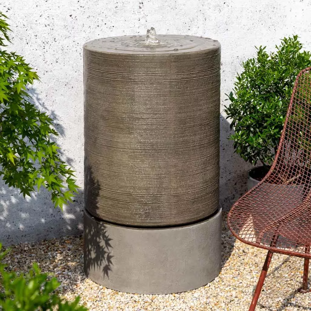large-cylinder-fountain-by-campania-international Large Cylinder Fountain By Campania International