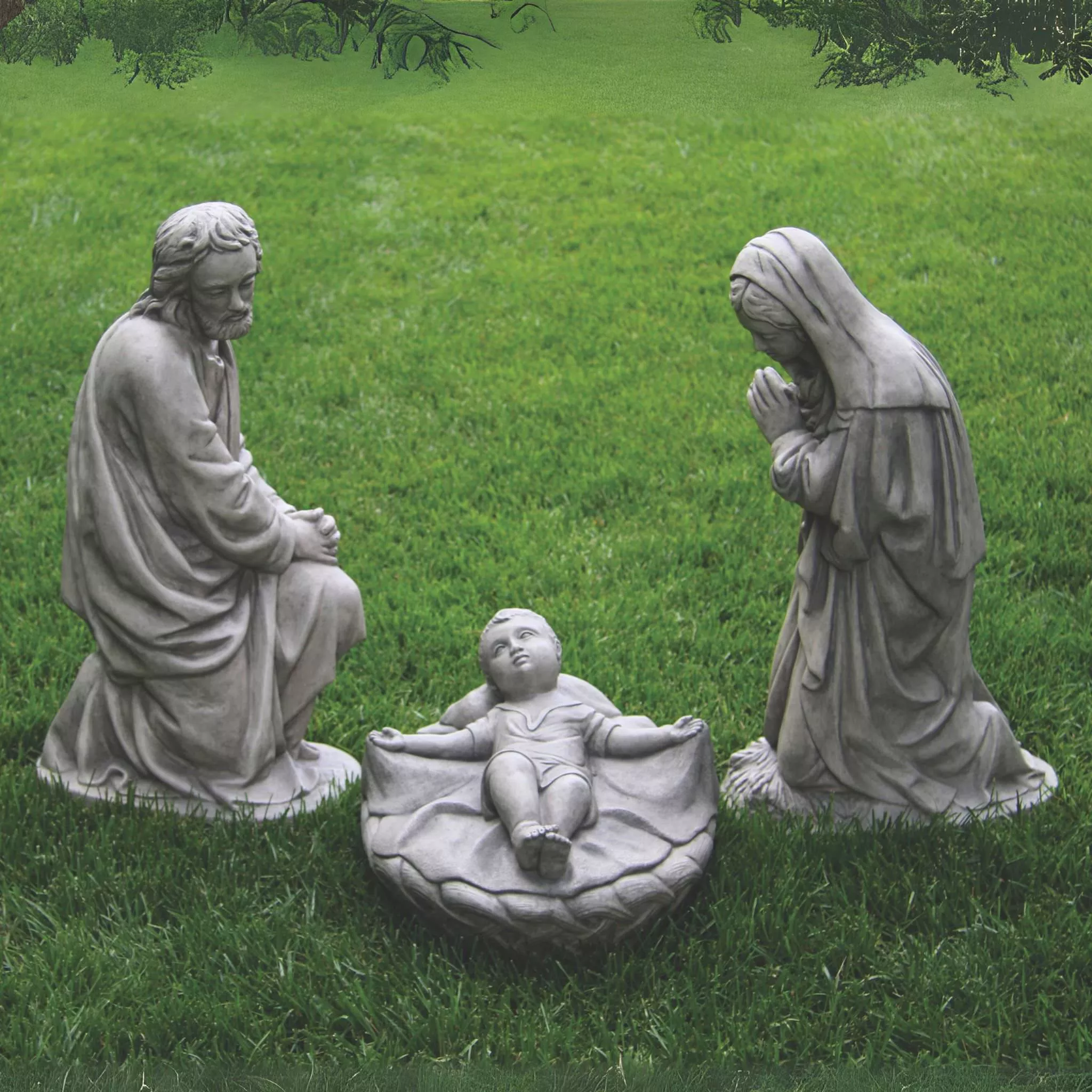 large-nativity-set-concrete-garden-statues-massarellis-43703 Large Nativity Set Concrete Garden Statues - Massarellis #43703
