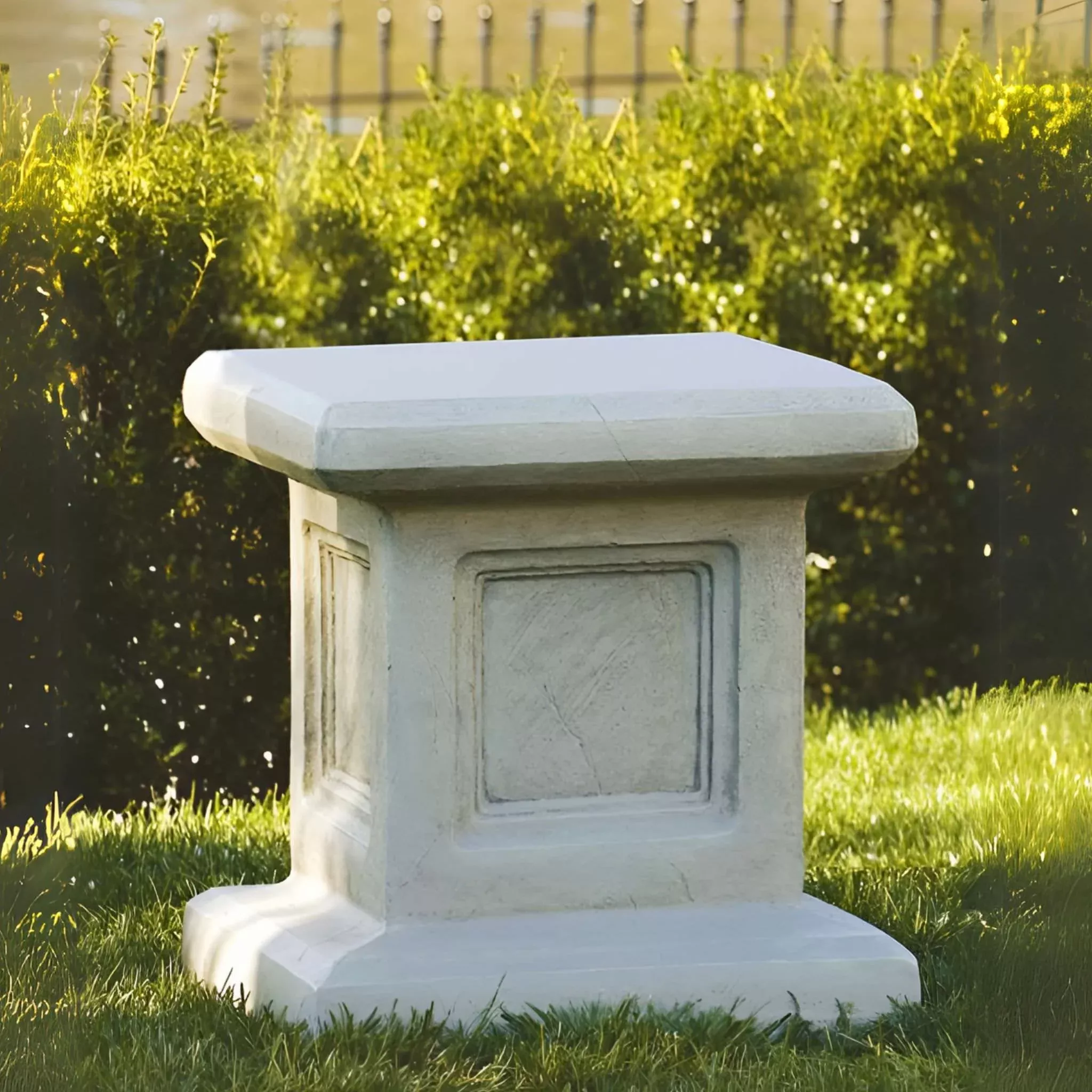 large-square-concrete-pedestal-massarellis-8001 Large Square Concrete Pedestal - Massarellis #8001