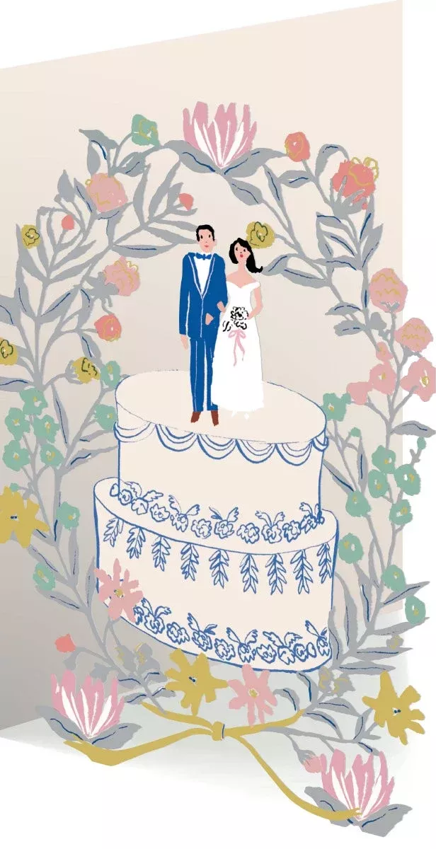 laser-cut-wedding-card-bride-groom-on-top-wedding-cake Laser Cut Wedding Card- Bride & Groom On Top Of A Wedding Cake