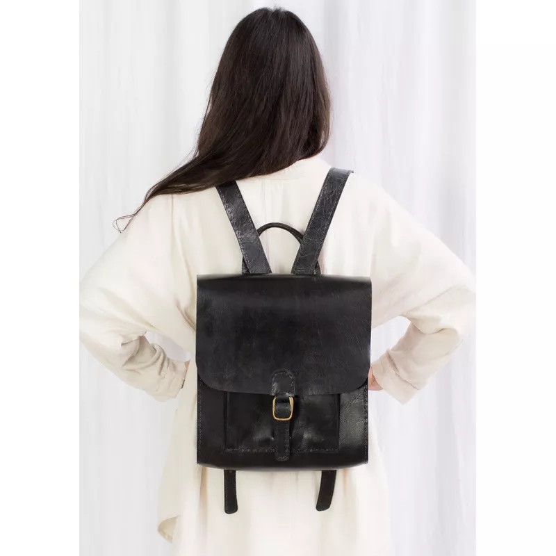 leather-backpack-with-pocket-black Leather Backpack with Pocket – Black