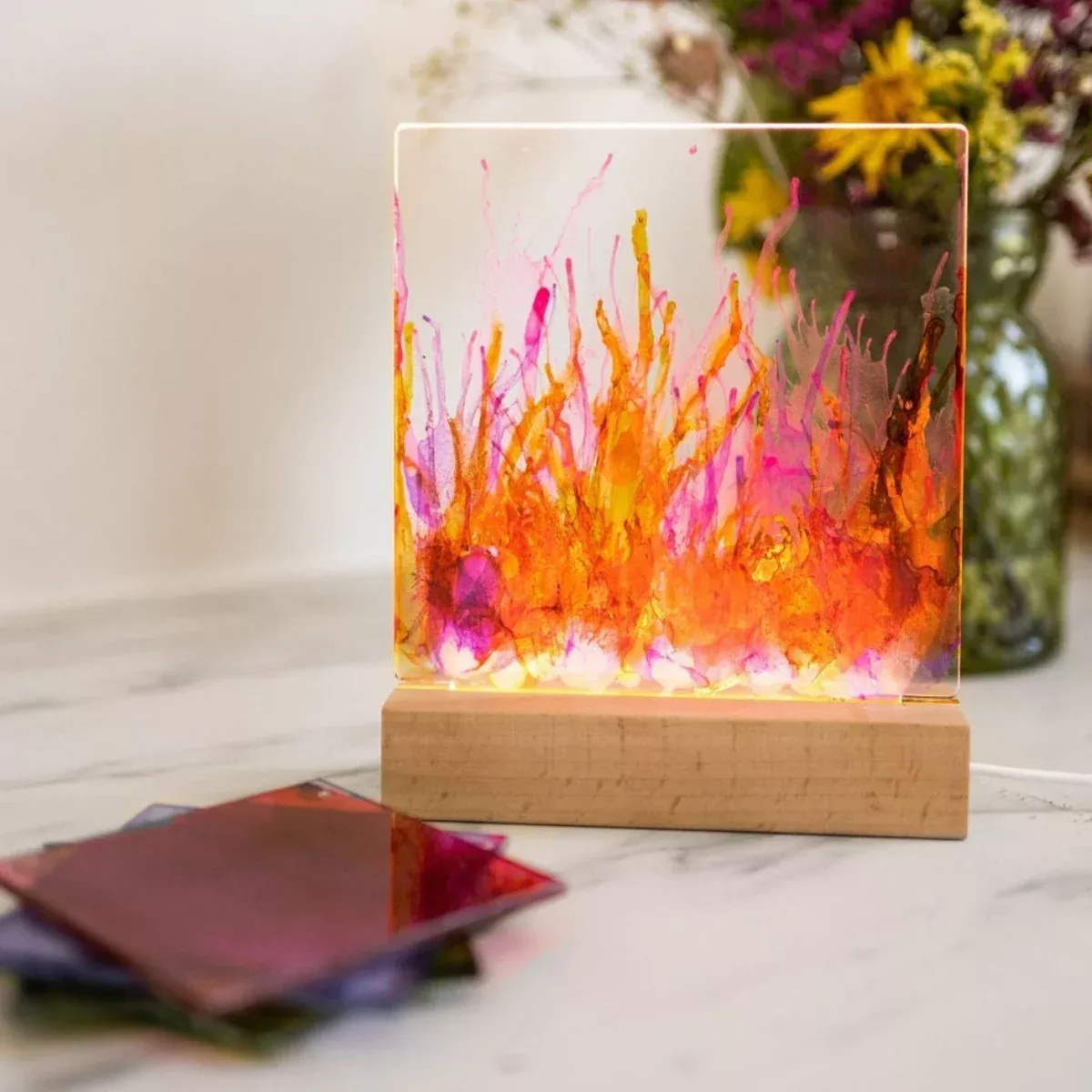 led-light-frame-alcohol-ink-kit LED Light Frame Alcohol Ink Kit