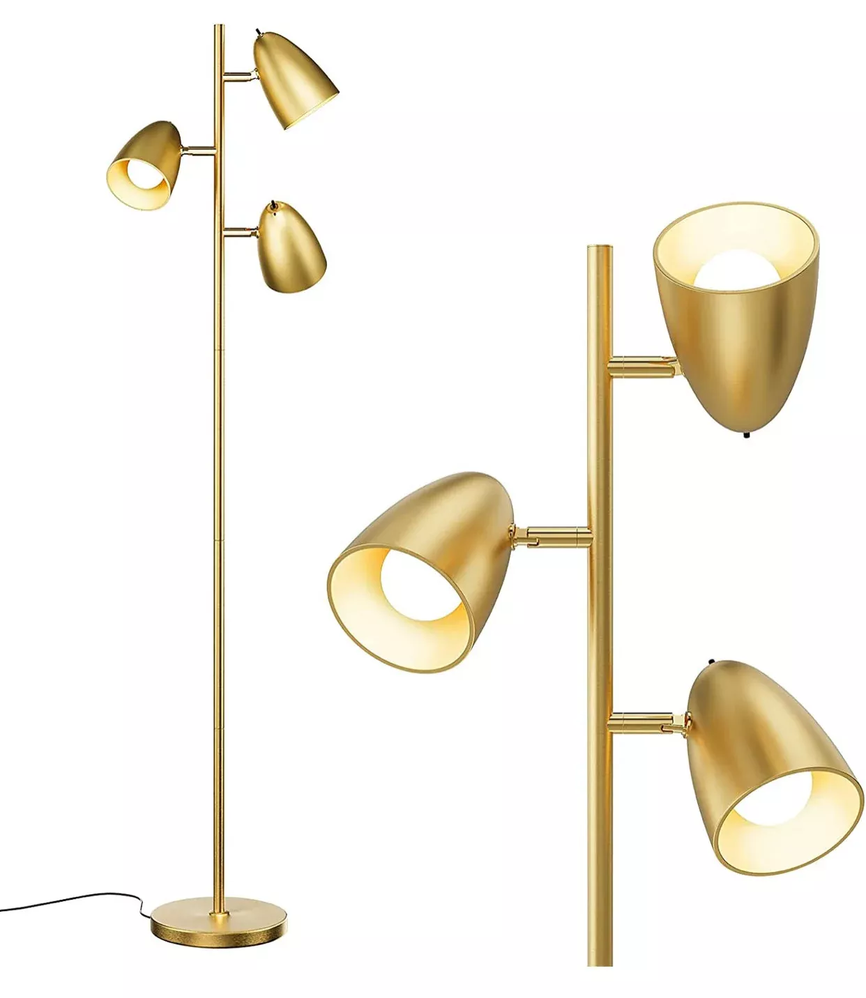 led-reading-floor-lamp-standing-tall-pole-lamp-with-3-led-bulbs LED Reading and Floor Lamp -Standing Tall Pole Lamp with 3 LED Bulbs